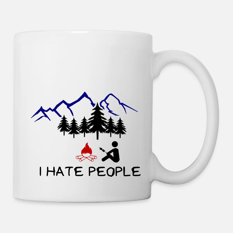 i hate people 002 - Tasse - Weiß