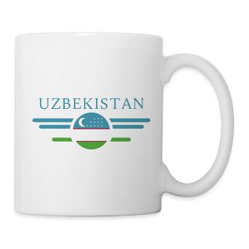 ich liebe Usbekistan, Eleganz Stil Design T-Shirt - Tasse - Weiß - Rechts