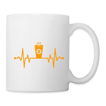 Battement de cœur café - Mug blanc - blanc - Droite