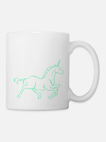 unicorn 1 - Tasse - Weiß
