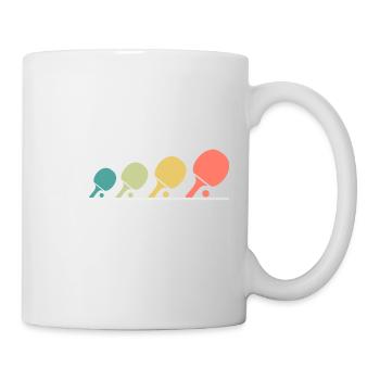 Tischtennis Herzschlag - Tasse - Weiß - Rechts