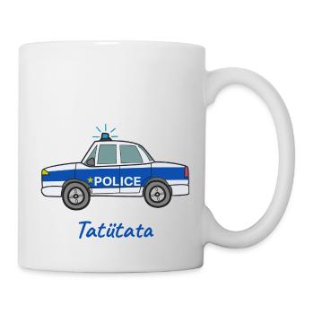Polizei Kinder Motiv Tatütata Junge Mädchen Hero - Tasse - Weiß - Rechts