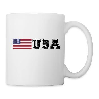ÉQUIPE États-Unis Drapeau américain devant la police de caractères - Mug blanc - blanc - Droite