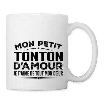 Geschenk Onkel der Liebe, ich liebe dich von ganzem Herzen - Tasse - Weiß - Rechts