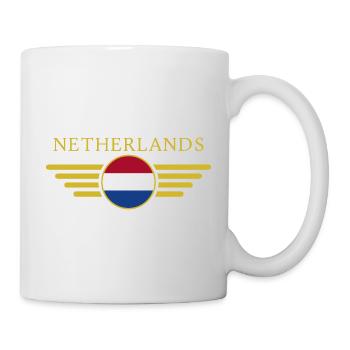 J’aime les Pays-Bas, T-shirt design de style élégance - Mug blanc - blanc - Droite