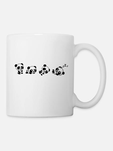 Wie Panda rolls-Panda Lover - Tasse - Weiß
