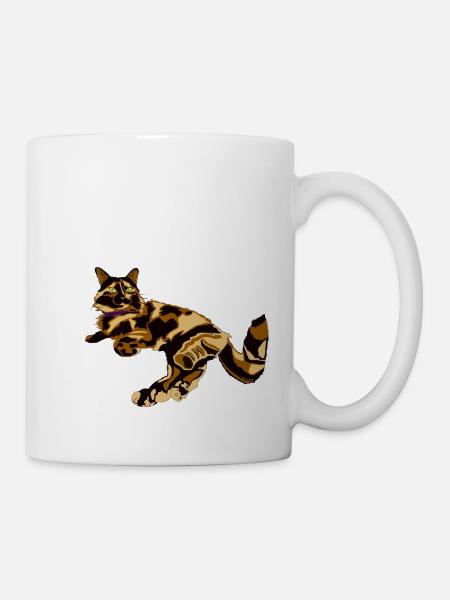 Pennya the Tortie Cat - Mug - white