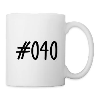 #040 - 040 - Vorwahl - Hamburg - Elbe - Alster - Tasse - Weiß - Rechts