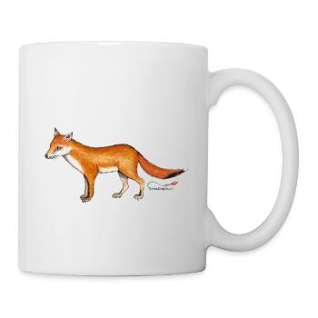 Fuchs (Vulpes vulpes) - Tasse - Weiß - Rechts