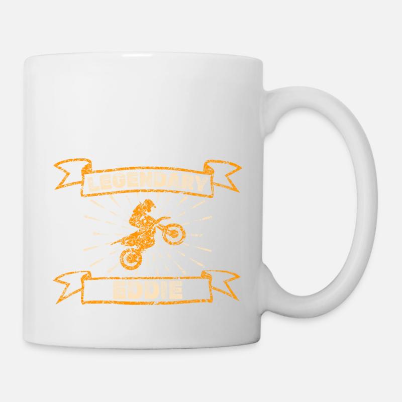 Motorrad Eddie - Tasse - Weiß