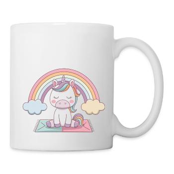 licorne de yoga - Mug blanc - blanc - Droite