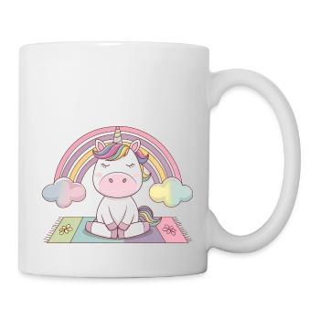 licorne de yoga - Mug blanc - blanc - Droite