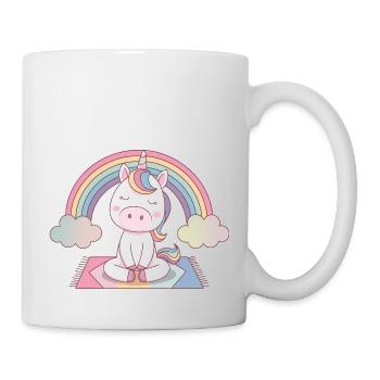 licorne de yoga - Mug blanc - blanc - Droite