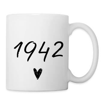 1942 Herzgeburtstag - Tasse - Weiß - Rechts