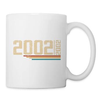 Jahrgang Jubiläum 2002 Geburtstagsfeier 2002 - Tasse - Weiß - Rechts
