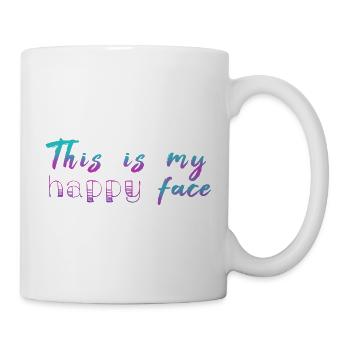 This is my Happy face - Tasse - Weiß - Rechts
