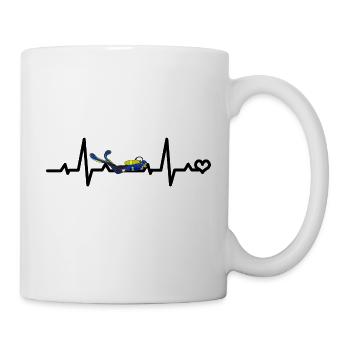 Plongeurs, plongée, plongée en apnée, ECG, pouls, rythme cardiaque - Mug blanc - blanc - Droite