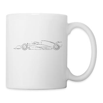 Voiture de course - Mug blanc - blanc - Droite