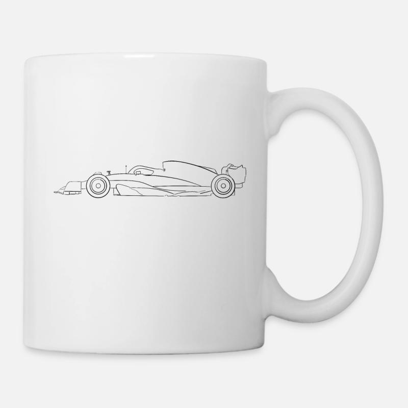 Rennauto - Tasse - Weiß