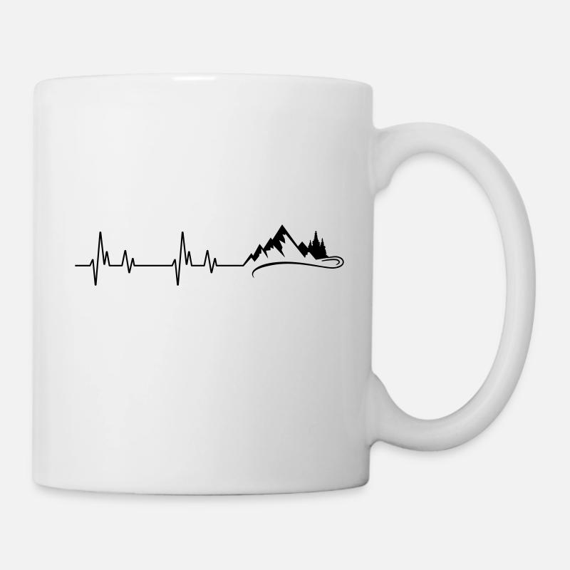 Wandern in den Bergen - Frequenz - Tasse - Weiß