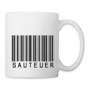 Barcode SAUTEUER schwarz - Tasse - Weiß - Rechts