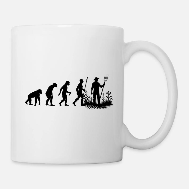 Évolution des agriculteurs - Mug blanc - blanc