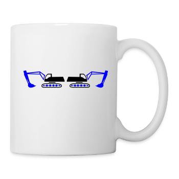 bagger 2 - Tasse - Weiß - Rechts