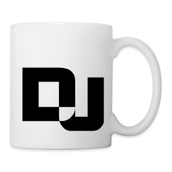 DJ Letters Party Music Fun Text Logo Lettering - Mug - white - Right