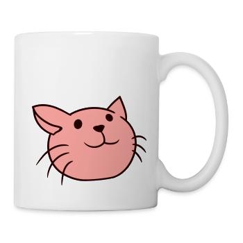 chat mignon a l’air heureux souriant chaton amusant - Mug blanc - blanc - Droite