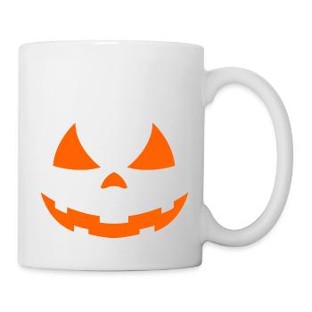 Citrouille Halloween Visage - Mug blanc - blanc - Droite