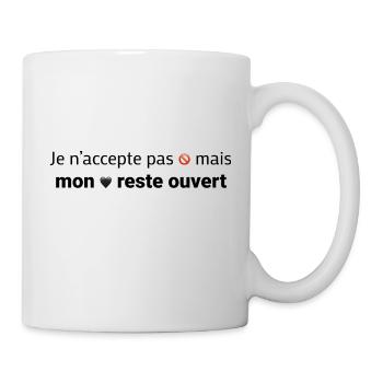 Mein Herz ist offen - Tasse - Weiß - Rechts