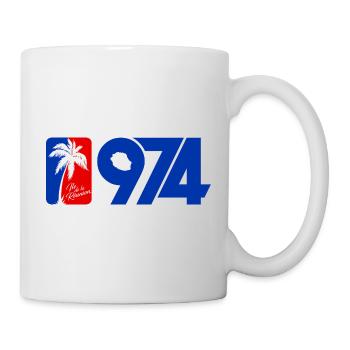 974 Réunion NB1 Blue and red - Mug blanc - blanc - Droite