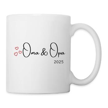 Oma & Opa 2025 - Tasse - Weiß - Rechts
