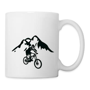 Mountainbike Sport Fahrrad - Tasse - Weiß - Rechts