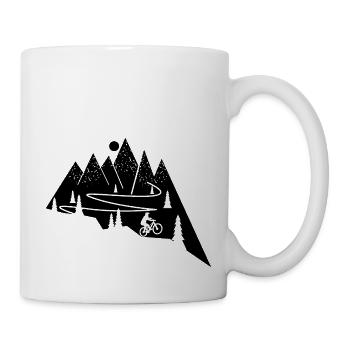 Mountainbike Sport Fahrrad - Tasse - Weiß - Rechts