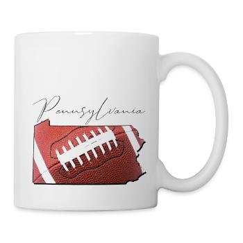 Football in the Pennsylvania State Map PA - Mug - white - Right
