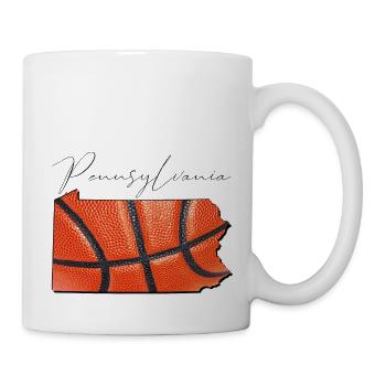 Basketball in Pennsylvania State Map PA - Mug - white - Right