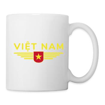 Vietnam Fan, Outfit T Shirt Design - Tasse - Weiß - Rechts