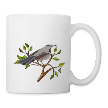 Bunter Vogel - Tasse - Weiß - Rechts