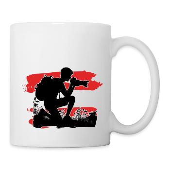 Photographe drapeau de l’Autriche - Mug blanc - blanc - Droite