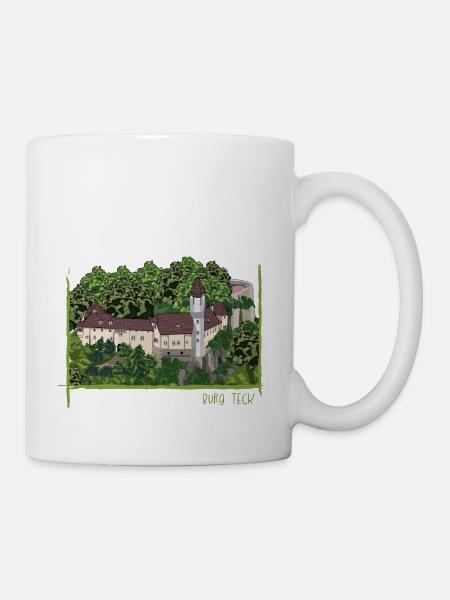 Burg Teck // Illustration - Tasse - Weiß