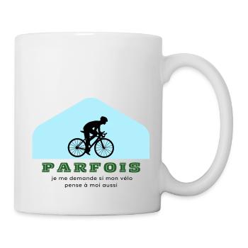 Sometimes I wonder if my bike gift t-shirt - Mug - white - Right