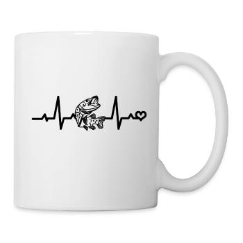 Brochet Pêche Fréquence cardiaque Pulsation Pulsation - Mug blanc - blanc - Droite