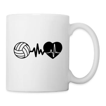 Le volley-ball, c’est la vie Battement de cœur pour le volley-ball - Mug blanc - blanc - Droite