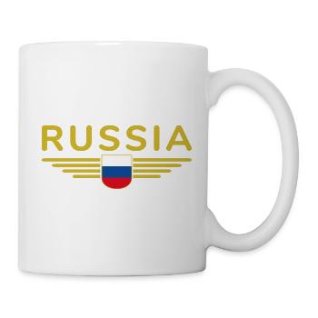 Russland T-Shirt – Stolz und Tradition - Tasse - Weiß - Rechts