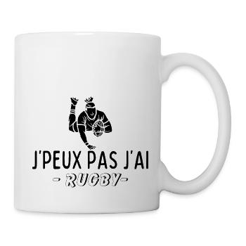 I can't I have rugby - Mug - white - Right