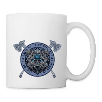 Viking Bear Logo – Strength and Protection - Mug - white - Right
