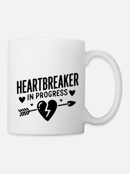 Herzensbrecher in Arbeit - Tasse - Weiß