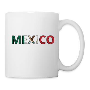 Mexiko-Stadt Flagge - Tasse - Weiß - Rechts