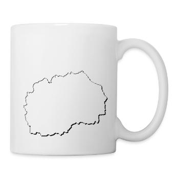 Macedonia map as an outline - Mug - white - Right
